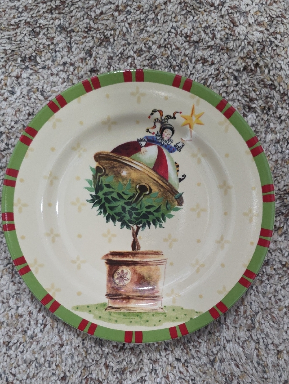 Gracey Knight Christmas Jubilee Bloomingdales Set of 3 Salad Plates Whimsical 8" - Picture 2 of 6